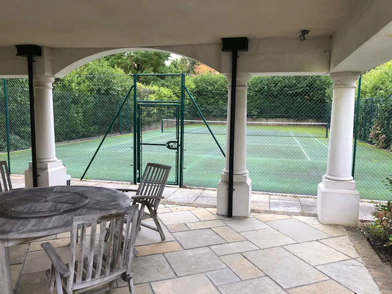 Tennis court at Luxury Weybridge mansion, D2443 (photo 53)