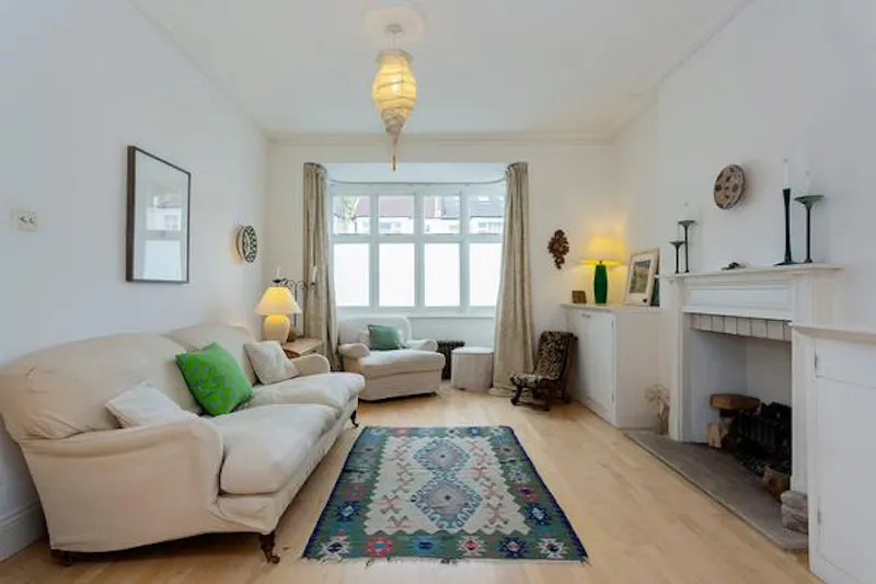 Fireplace at Modern and open-plan in Acton, E287 (photo 2)