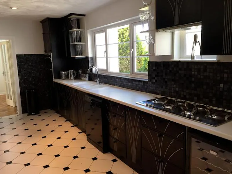 Kitchen at Miami-style beach house, D1897 (photo 11)