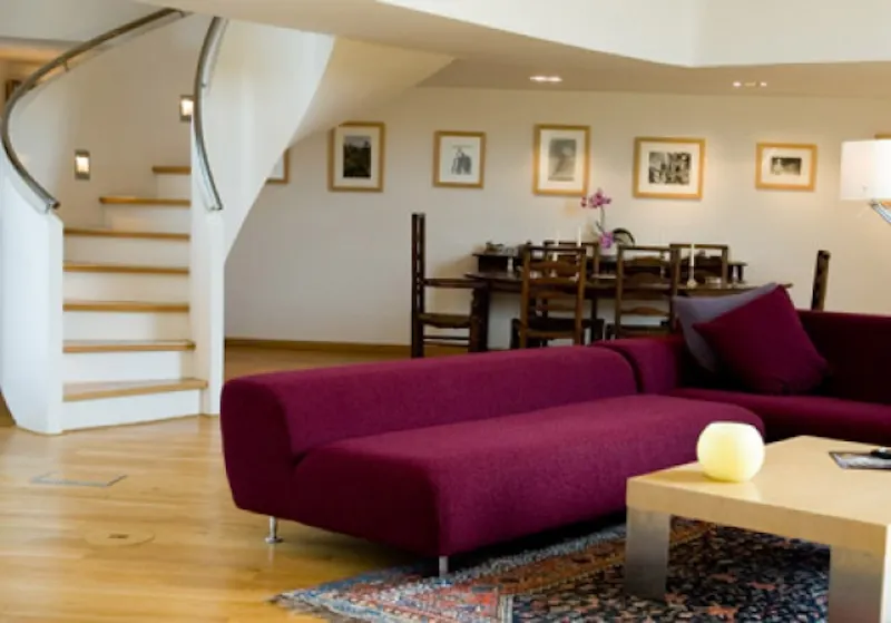 Living Room at Modern Thursley barn conversion, L416 (photo 4)