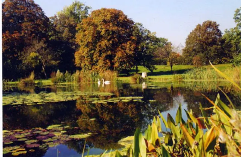 Lake at Ornate Hampton Court mansion, A859 (photo 16)