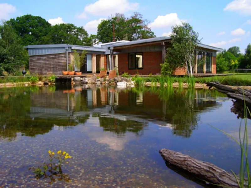 Pond at St Albans bungalow with farm, D1908 (photo 1)
