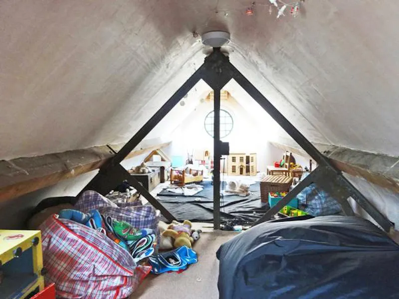 Attic at Georgian riverside house , B1302 (photo 40)