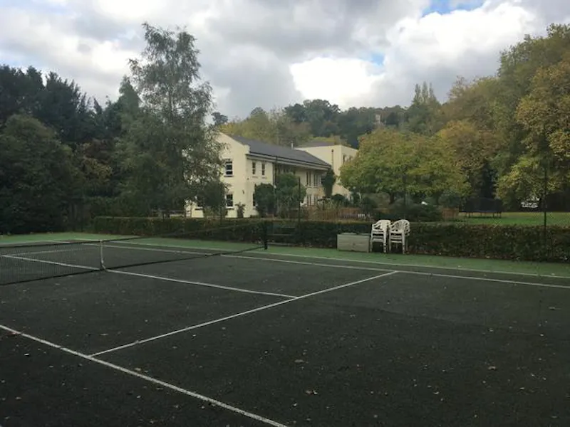 Tennis court at Riverside Cookham house, D1835 (photo 22)