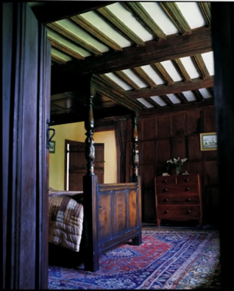 Beams at Suffolk moated Tudor hall house, M257 (photo 6)