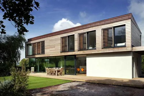 Mendip Hills modern house, D1970