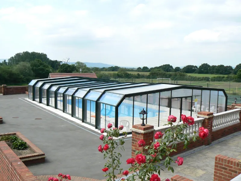 Swimming pool - outdoor at Tile-hung Sussex farm house, M265 (photo 12)