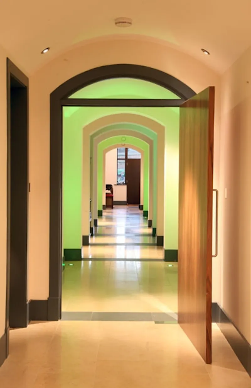 Corridor at Hidden Highgate pool house, D1969 (photo 17)