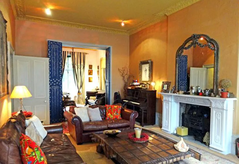 Fireplace at Distressed-luxury home in Angel, A405 (photo 4)