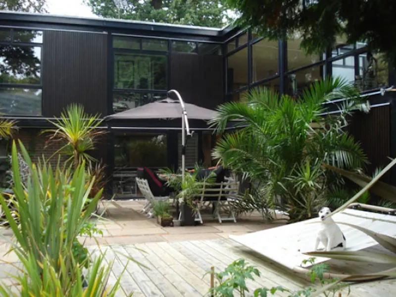 Terrace/Patio at Dark, exotic Claygate house, K316 (photo 52)