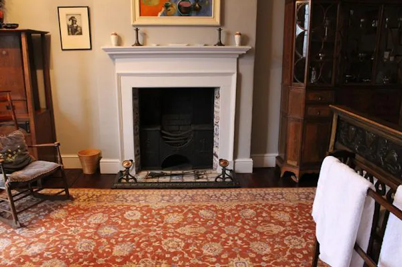 Fireplace at Georgian Malvern Hills house , A1214 (photo 77)
