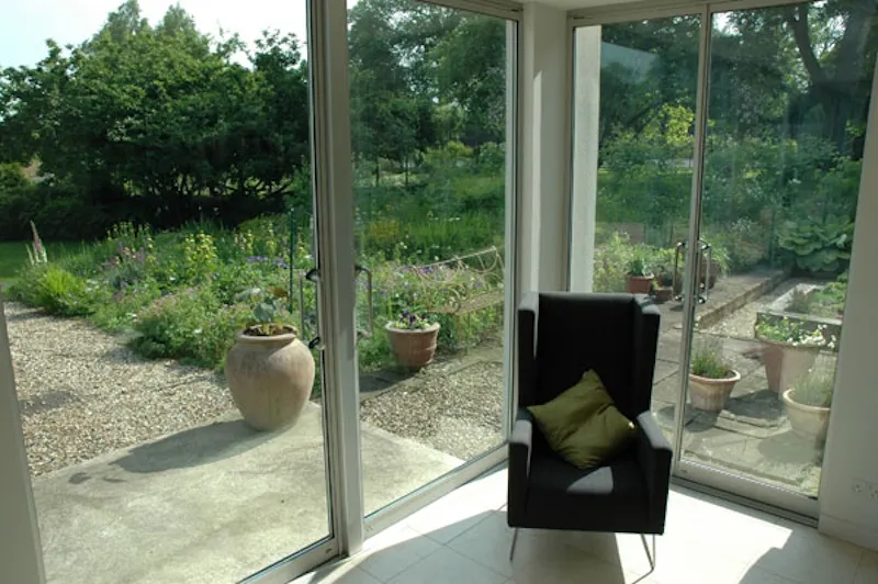 French doors at Re-styled rectory in Cottered, A1222 (photo 23)