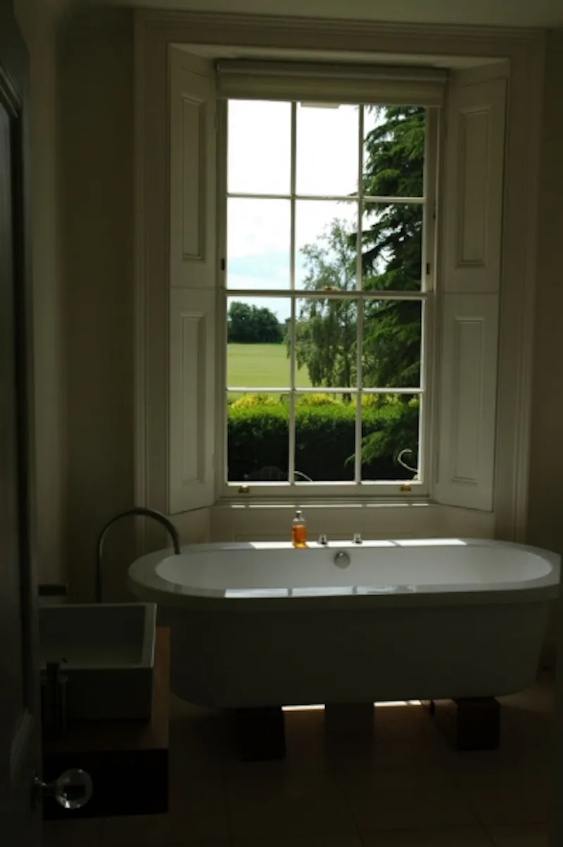 Bath - rolltop at Re-styled rectory in Cottered, A1222 (photo 42)