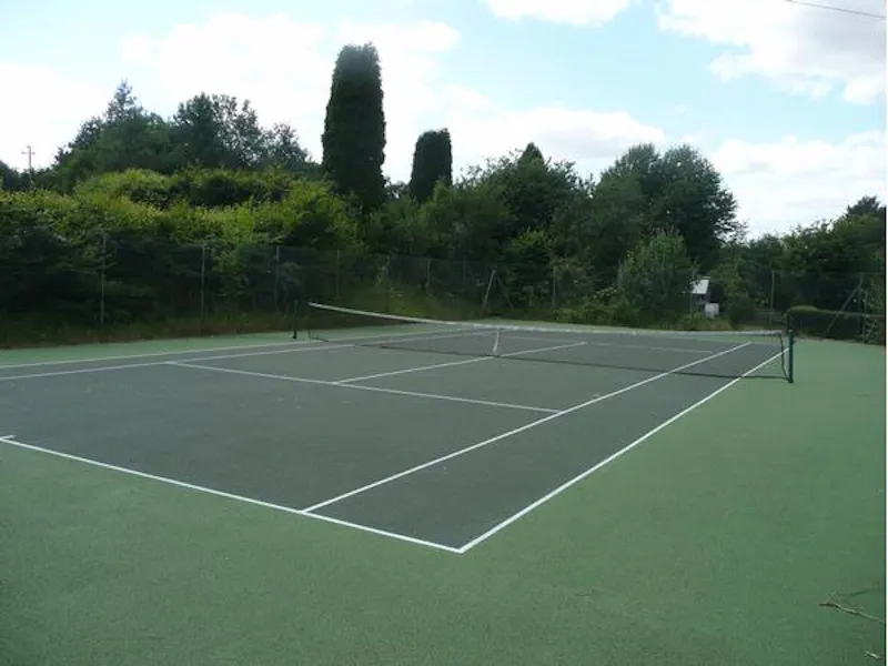 Tennis court at Historic Chalk Valley rural farm, M271 (photo 17)