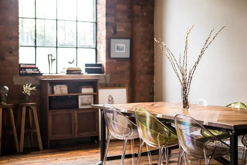 Dining room at Spectacular Bow loft apartment, F985 (photo 16)