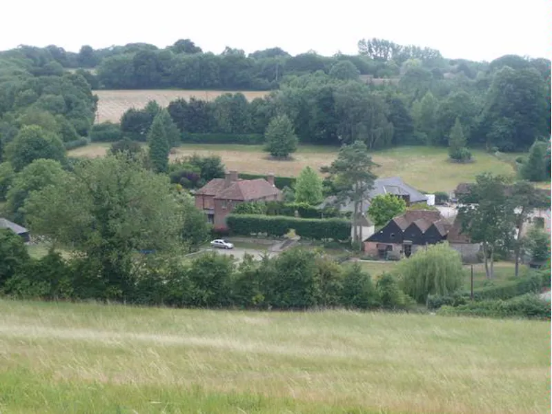 Countryside at Historic Chalk Valley rural farm, M271 (photo 25)