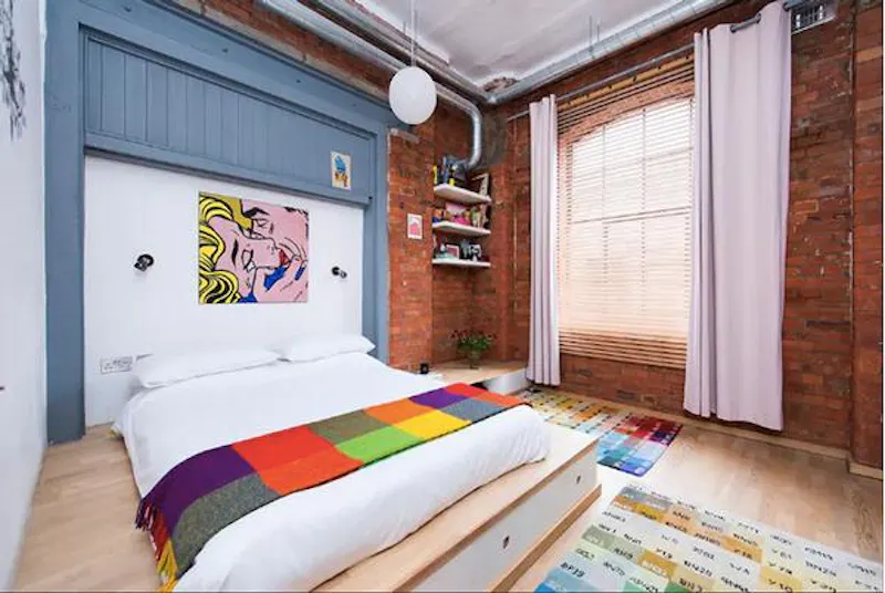 Bedroom at Fawe Street loft apartment, F994 (photo 18)