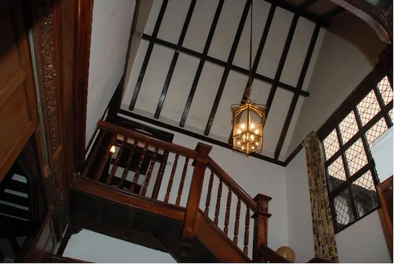 Staircase at Kentish Mock Tudor sanctuary, M278 (photo 6)