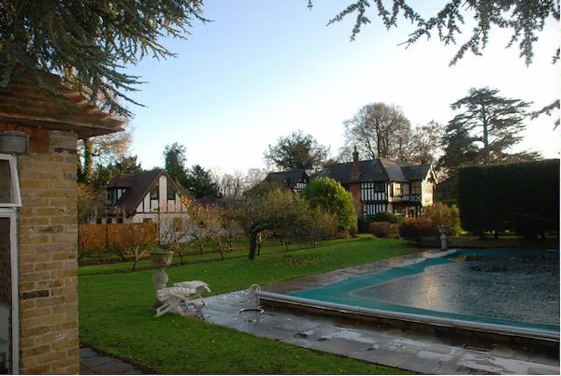 Swimming pool - outdoor at Kentish Mock Tudor sanctuary, M278 (photo 14)