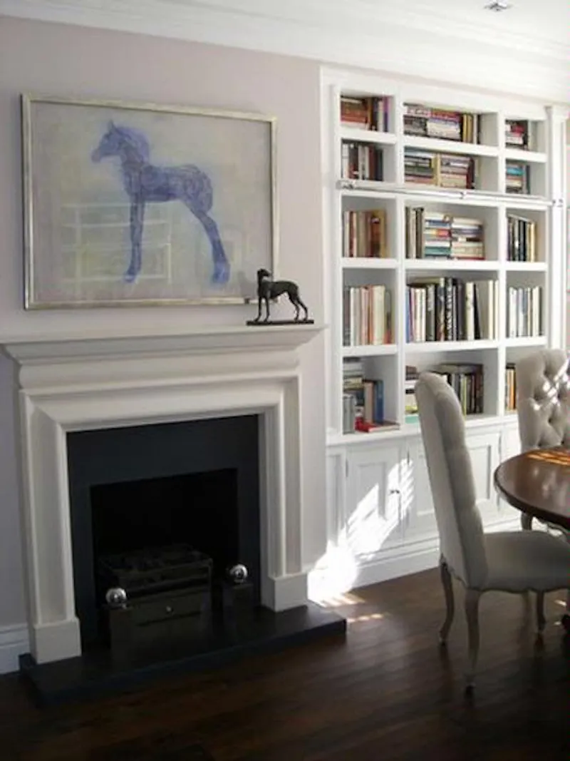 Fireplace at Pretty white Altrincham house, A1271 (photo 12)