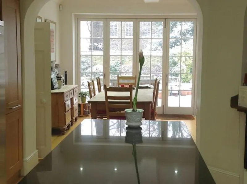 French doors at White stucco Greenwich house, A1302 (photo 3)