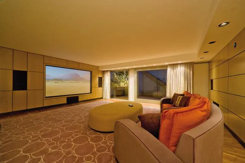 Home cinema at Striking modern Weybridge house, K363 (photo 8)