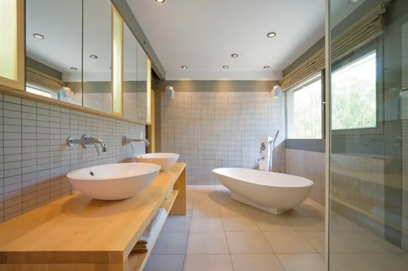 Bathroom at Striking modern Weybridge house, K363 (photo 10)