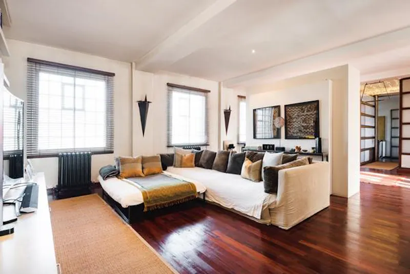 Living Room at East meets West Kilburn loft , F502 (photo 2)