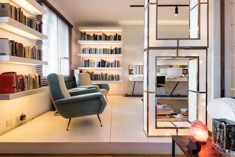 Library at East meets West Kilburn loft , F502 (photo 11)