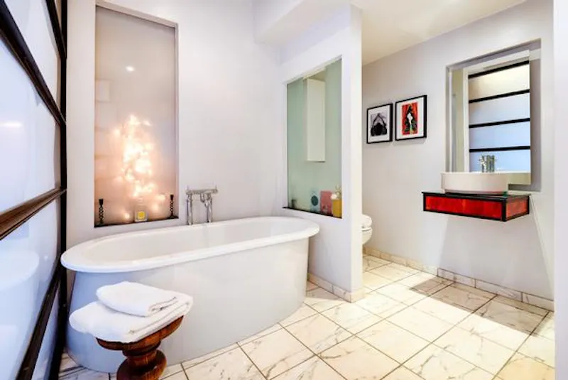 Bathroom at East meets West Kilburn loft , F502 (photo 28)