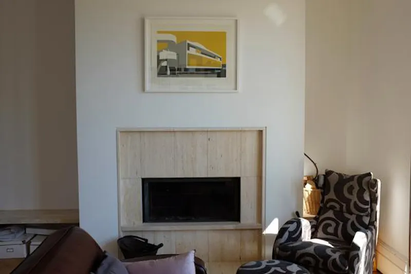 Fireplace at Ultra-modern Camberwell house, K387 (photo 17)