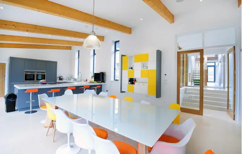 Dining room at Colourful & modern Falmouth home, K383 (photo 3)