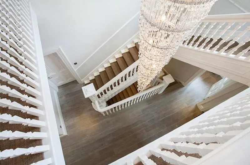 Staircase at Wimbledon indoor pool house, D2181 (photo 32)