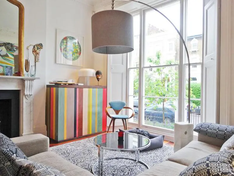 Fireplace at Colourful Notting Hill Villa, E402 (photo 7)