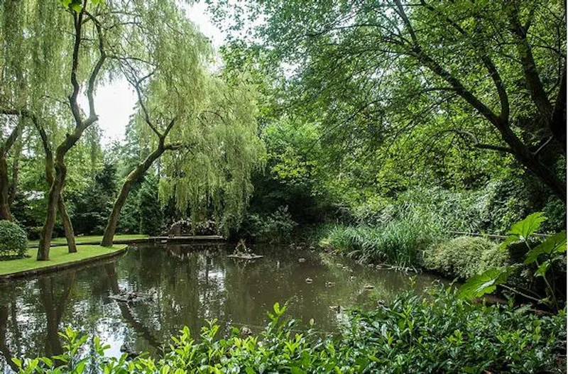 Garden at Sheer Guildford Mill house, B1648 (photo 87)
