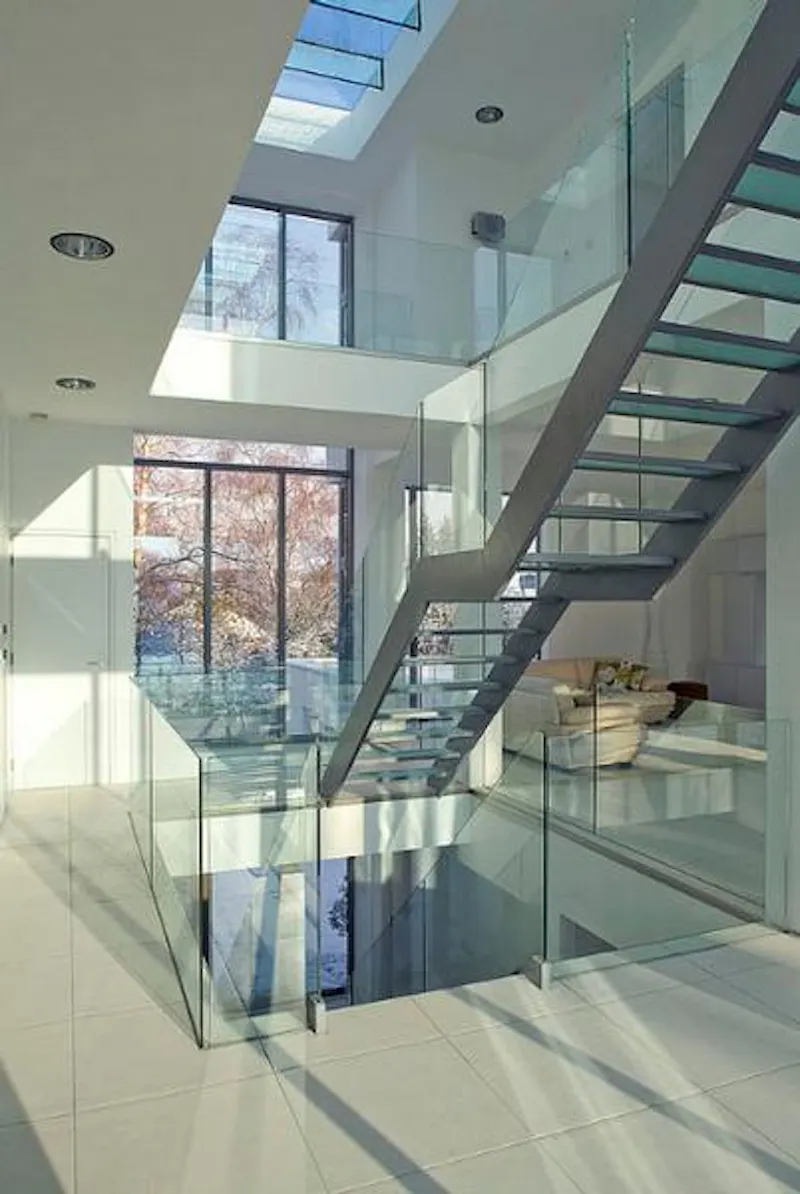 Staircase at Modern Croydon house with pool, K397 (photo 7)
