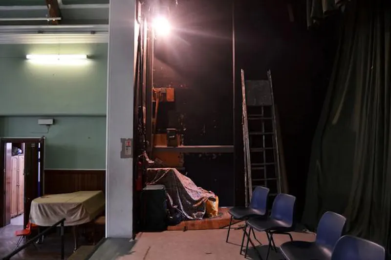 Stage at Loughborough Junction music hall, N387 (photo 13)