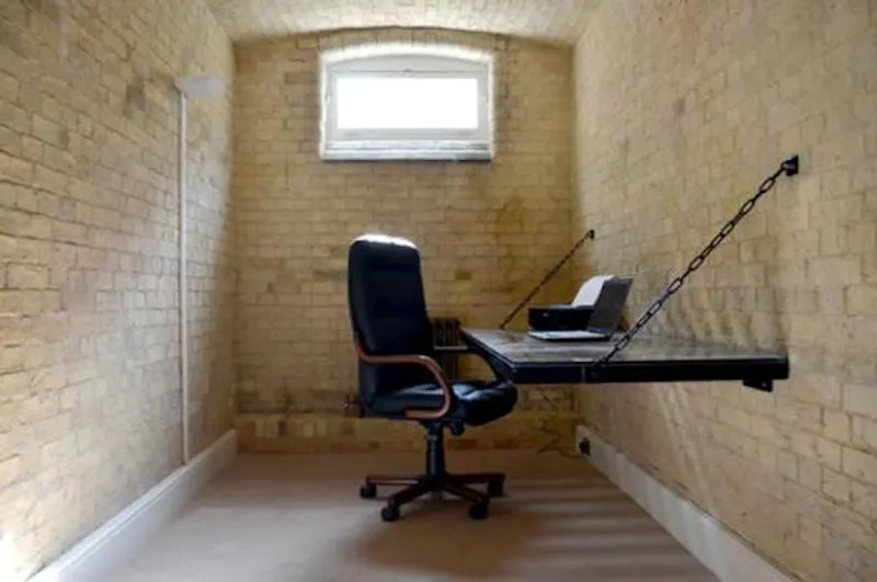 Exposed brick at Royston converted police station, Q85 (photo 8)
