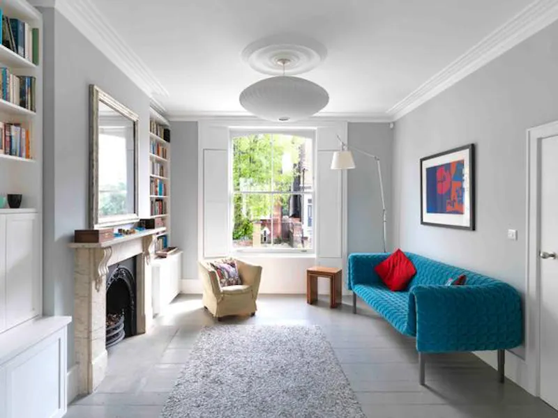 Fireplace at Bright, modern Hackney house, A1367 (photo 9)