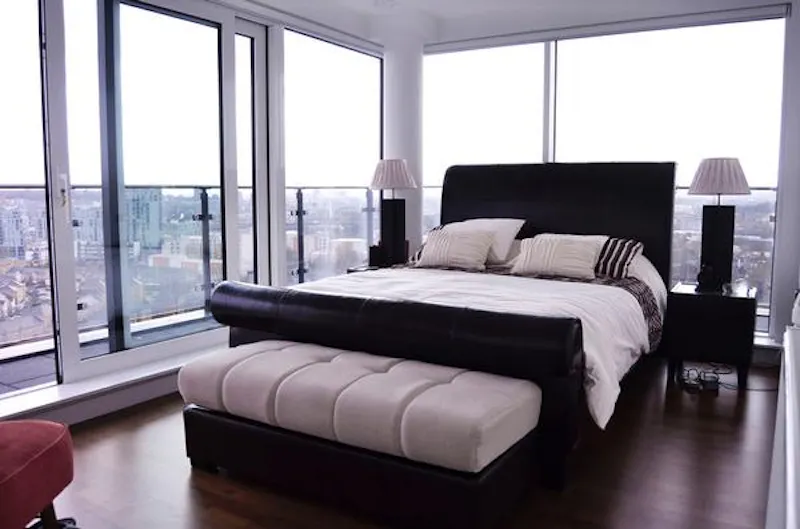 Bedroom at Deptford flat with Thames views, F1078 (photo 9)