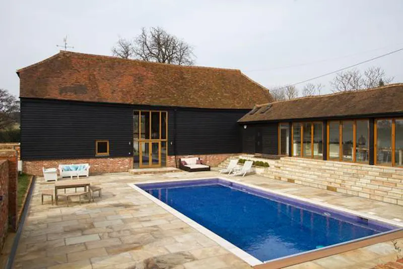 Swimming pool - outdoor at Pretty Guildford Georgian house, A1376 (photo 40)