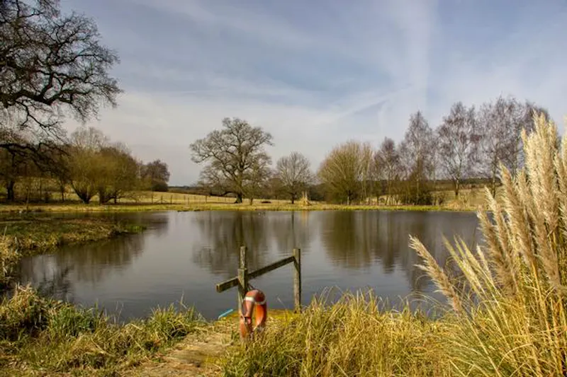 Lake at Pretty Guildford Georgian house, A1376 (photo 47)