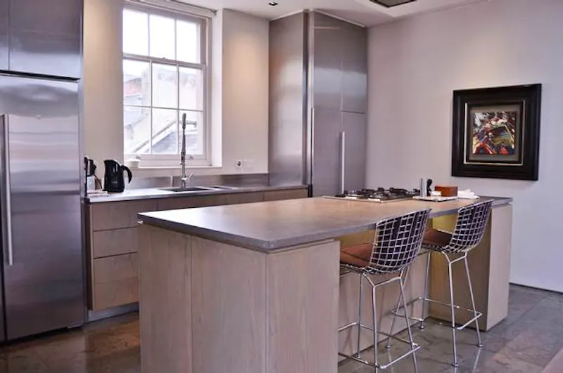 Kitchen island at Luxury Marylebone penthouse, F1081 (photo 13)