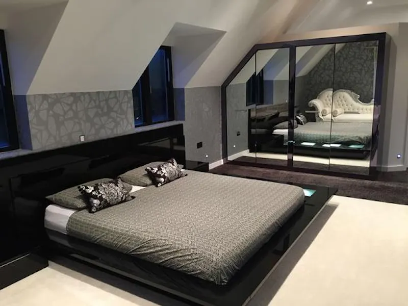 Bedroom at High tech Northampton home, D2221 (photo 27)