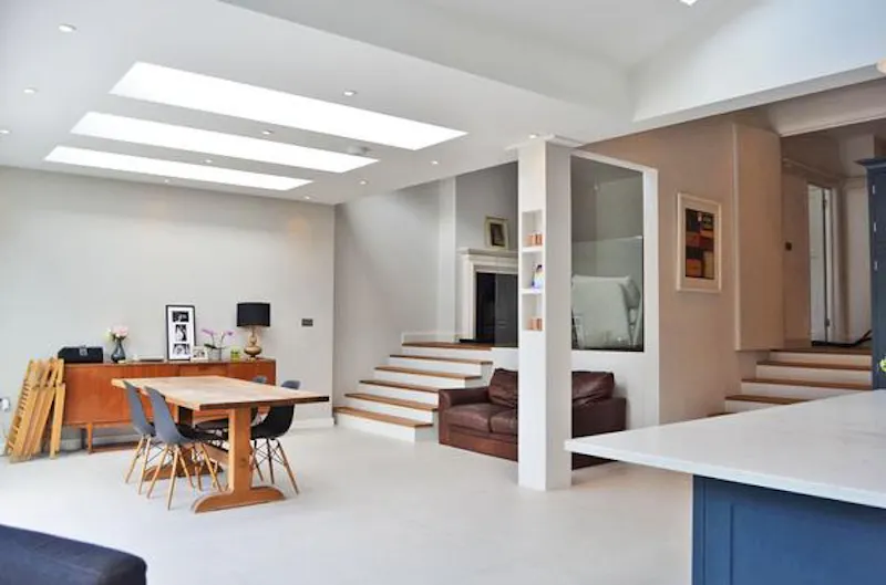 Open plan at Kensal Rise broken-plan house, D2230 (photo 4)