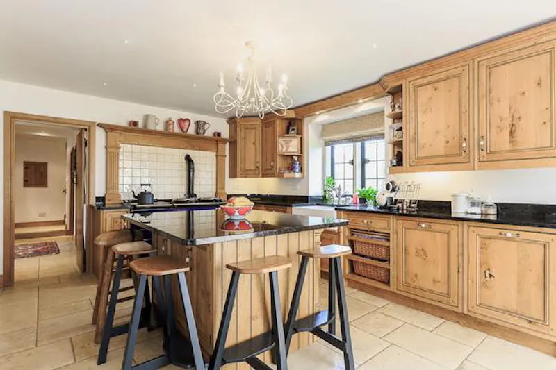 Kitchen at Big Biddestone stone house, B1705 (photo 7)