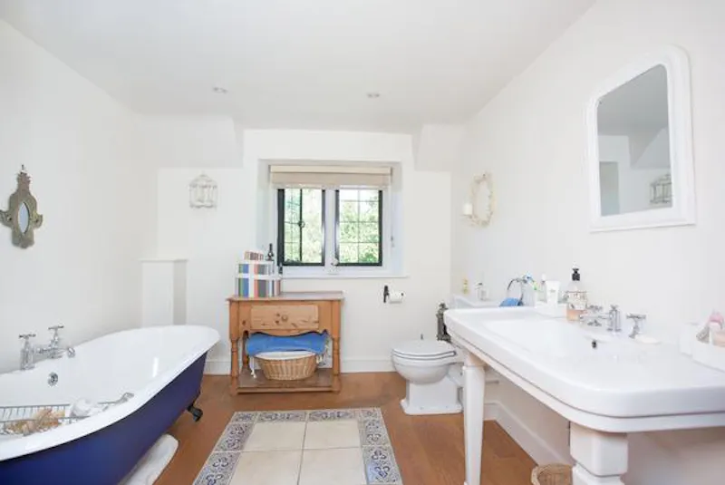 Bathroom at Big Biddestone stone house, B1705 (photo 14)