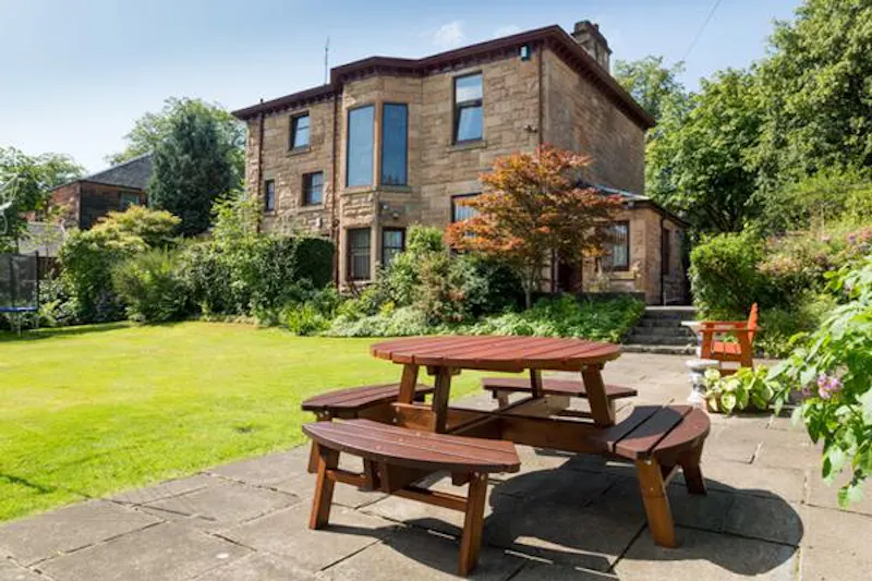 Terrace/Patio at Dumbreck double fronted house, B1711 (photo 11)