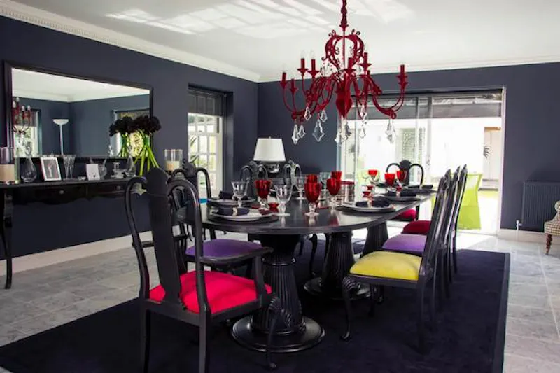 Dining room at Virginia Water modern mansion, D2245 (photo 11)