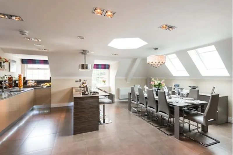 Dining room at Contemporary Enfield apartment, F1102 (photo 1)